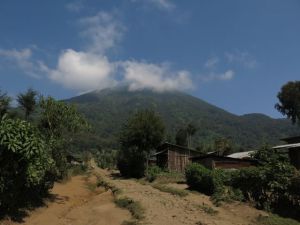 View of Karisimbi from park gate