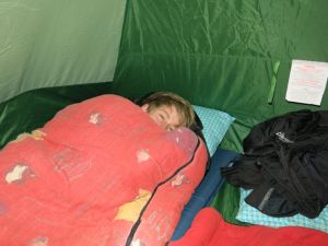 Josh getting ready for a long cold night on Karisimbi